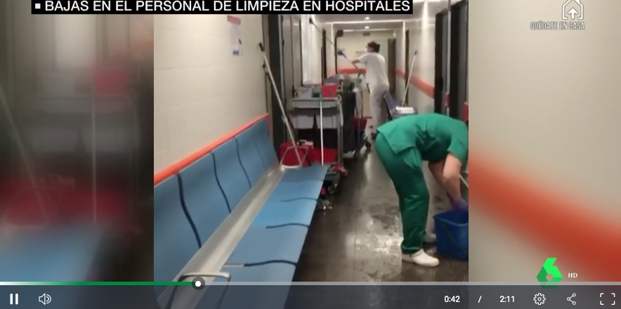  Las pésimas condiciones de los servicios de limpieza en los hospitales madrileños