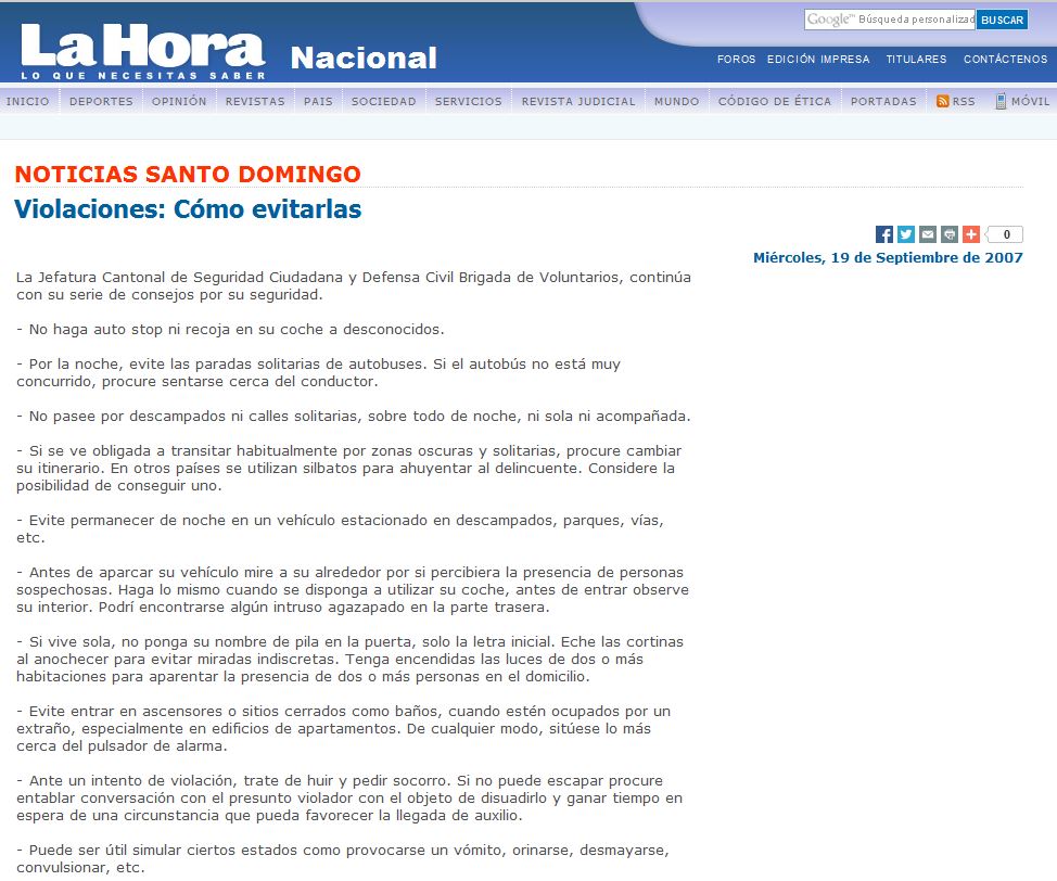 Interior 'copia' sus normas antiviolación de unas que ya circulaban... ¡por Ecuador en 2007!