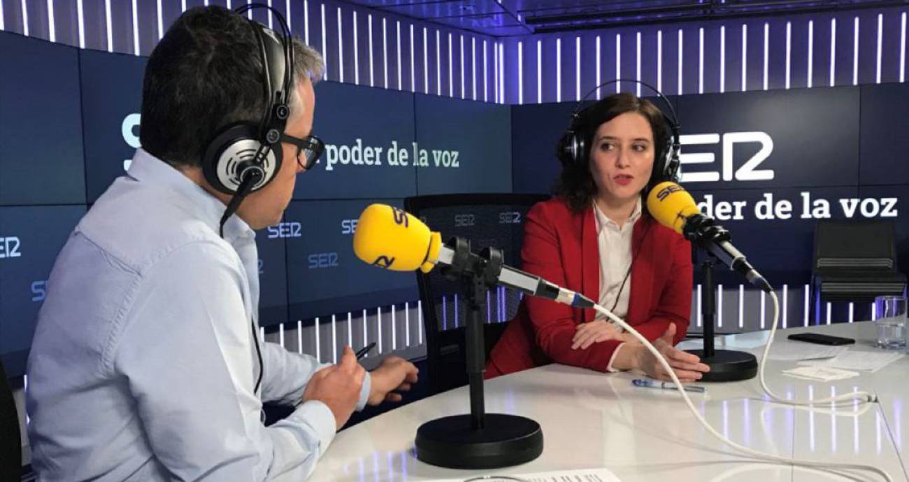 Isabel Díaz Ayuso en una entrevista con la Cadena SER en diciembre de 2019. / Cadena SER