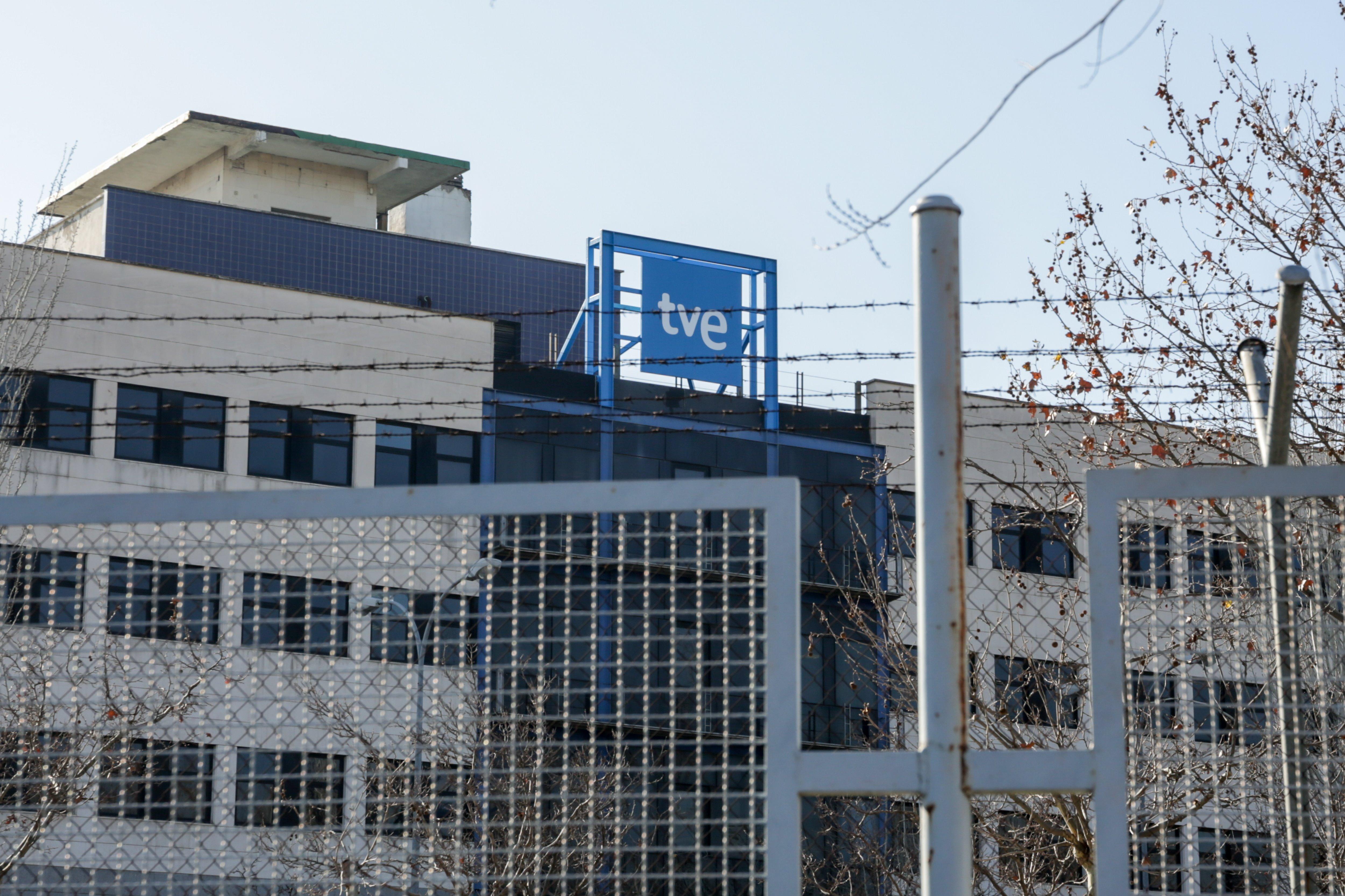 Imagen de recurso de la fachada de un edificio de TVE.