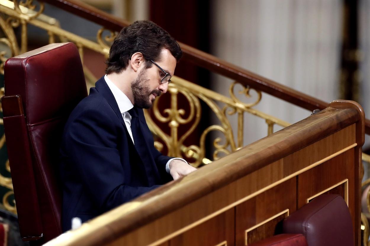 El presidente del Partido Popular, Pablo Casado