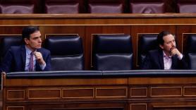 Pedro Sánchez y Pablo Iglesias en el Congreso de los Diputados. EP