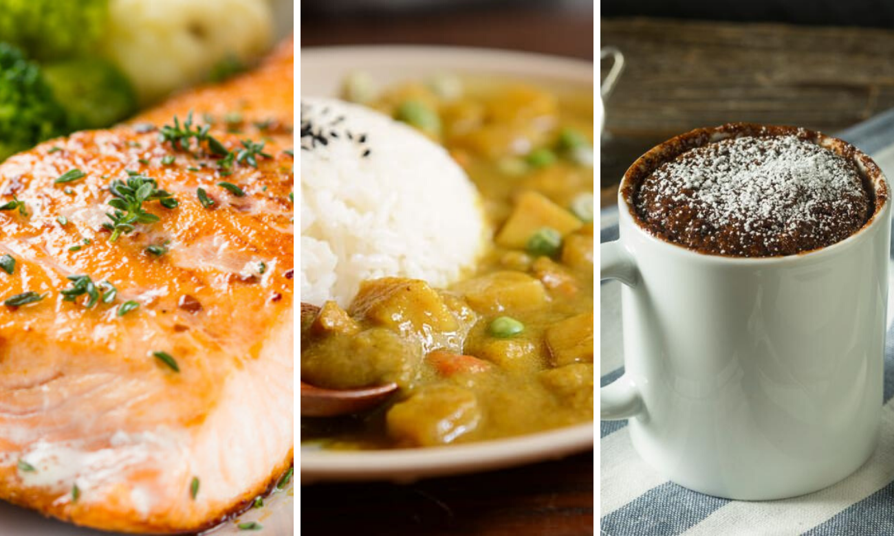 Puedes cocinar de forma fácil y rápida platos con un microondas, desde el más sencillo como por ejemplo un arroz blanco o algo más sofisticado como pollo al curry con salsa de coco