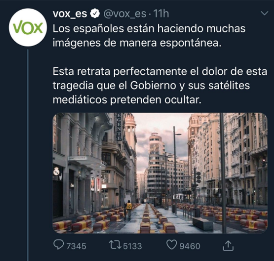 Vox féretros Gran Vía