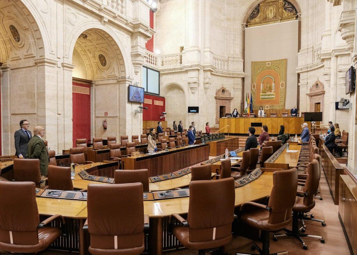 Sesión de ayer de la Diputación Permanente del Parlamento andaluz.