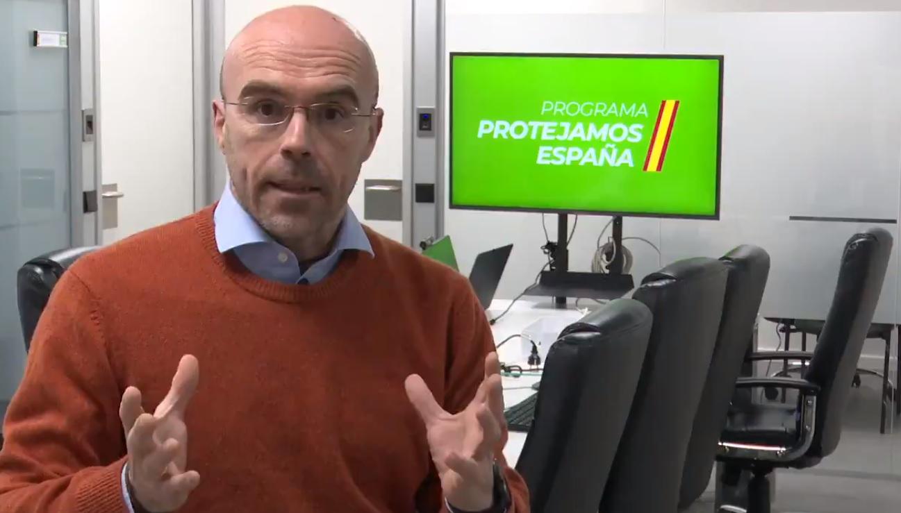 Jorge Buxadé en el vídeo difundido por Vox. Fuente: Twitter.