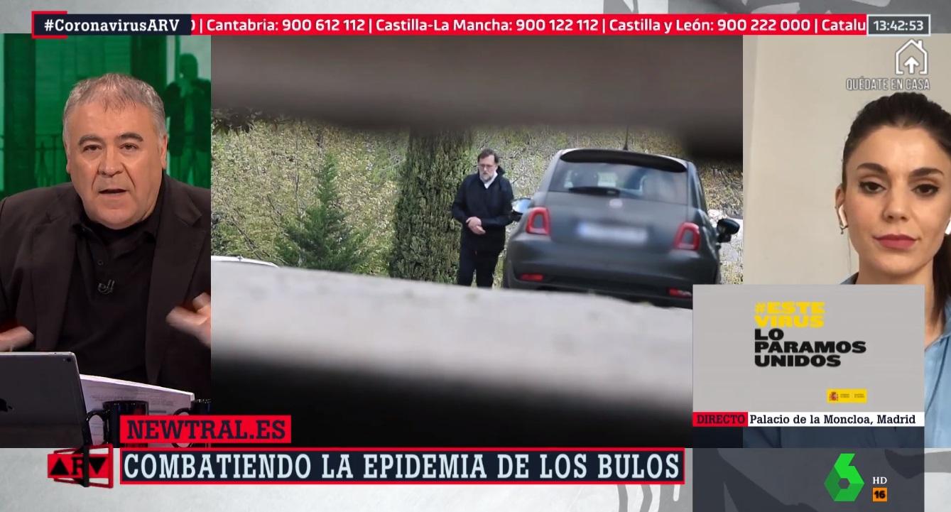 Ferreras desmiente el enésimo bulo de la extrema derecha: las imágenes de Rajoy saltándose el confinamiento no son de 2019