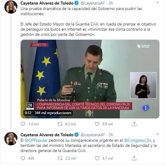 Tuits Cayetana Álvarez de Toledo