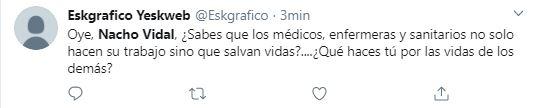 Tuit sobre Nacho Vidal Tuit sobre Nacho Vidal