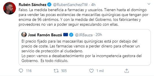 Tuit Rubén Sánchez