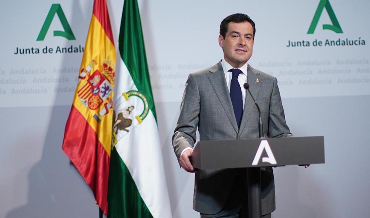 El presidente de la Junta de Andalucía, Juan Manuel Moreno.