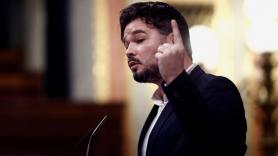 El portavoz de ERC, Gabriel Rufián, durante su comparecencia en el pleno celebrado este miércoles en el Congreso