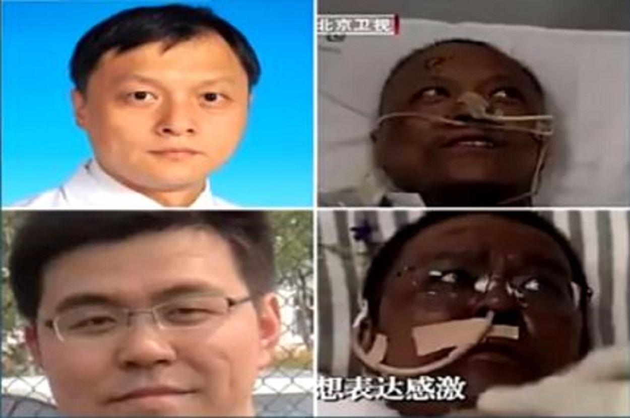 Imágenes de los médicos difundidos por la televisión china. laSexta