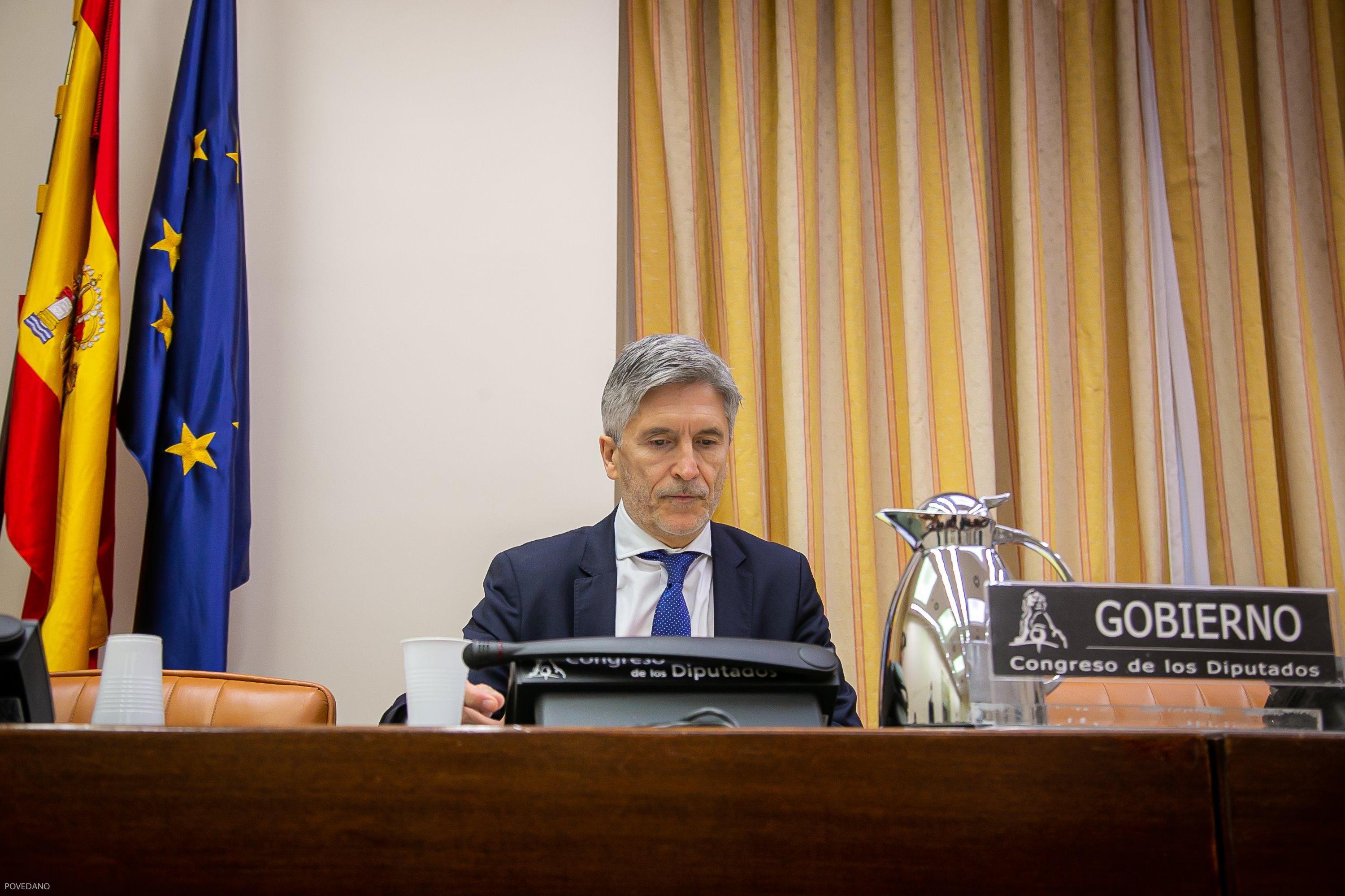 El ministro del Interior, Fernando Grande-Marlaska. Fuente: Europa Press.