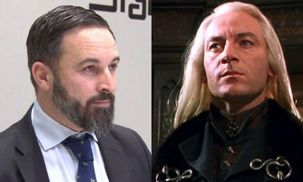 Montaje de Santiago Abascal y Lucius Malfoy, personaje de la saga de Harry Potter. 