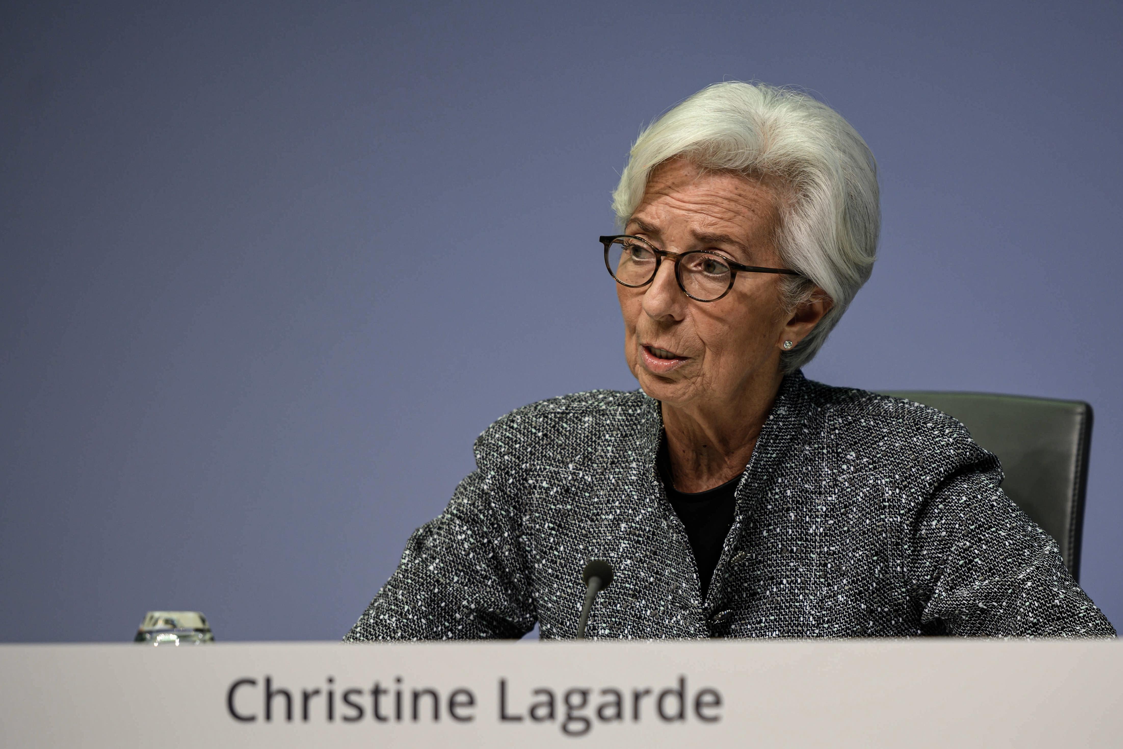 La presidenta del Banco Central Europeo (BCE) Christine Lagarde