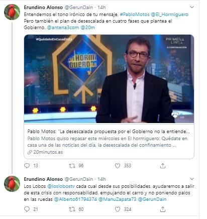 Mensaje de Los Lobos a Pablo Motos Mensaje de Los Lobos a Pablo Motos