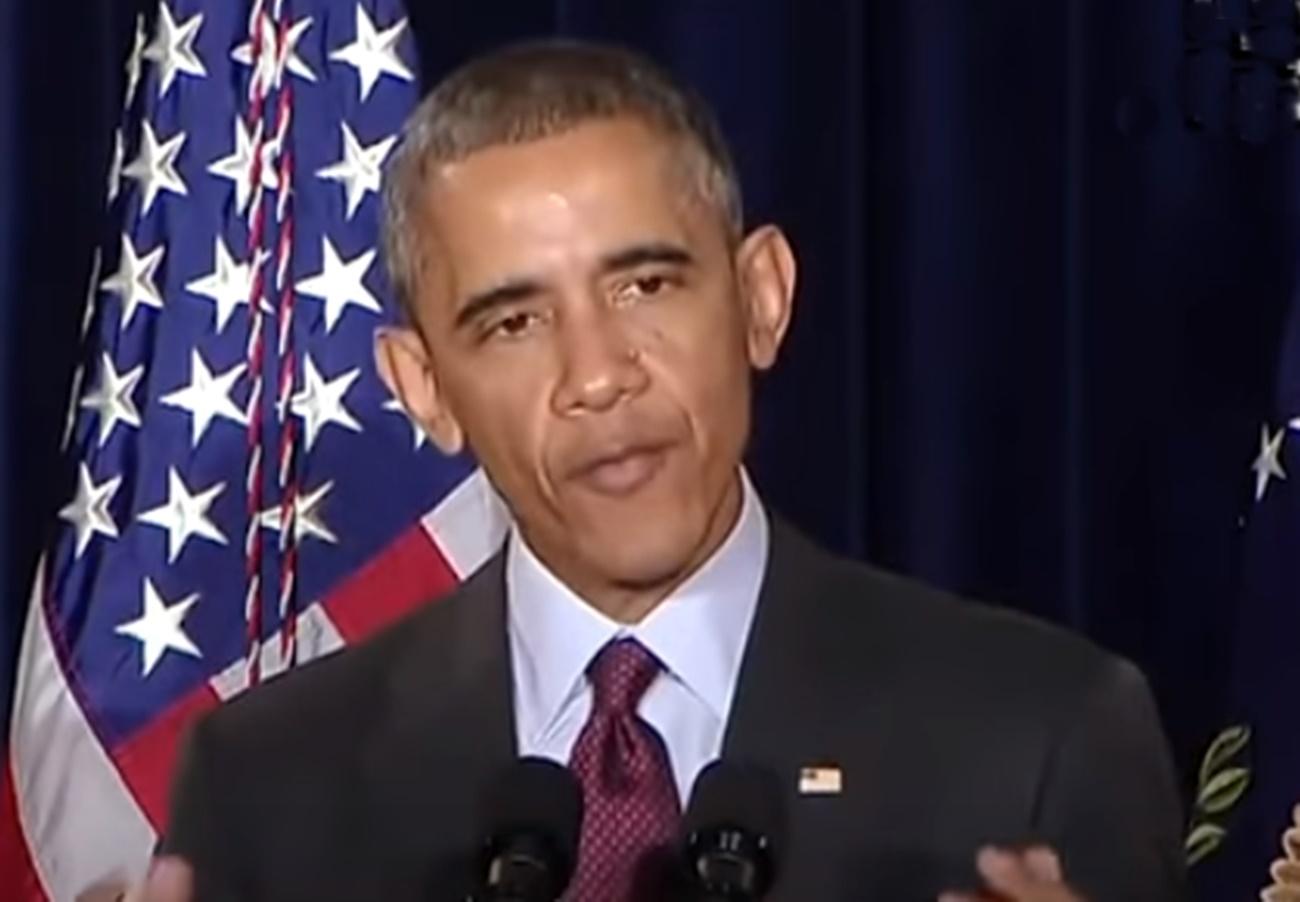 Barack Obama durante su discurso premonitorio de 2014