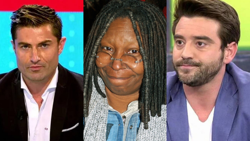 Alfonso Merlos, Whoopi Goldberg y Javier Negre