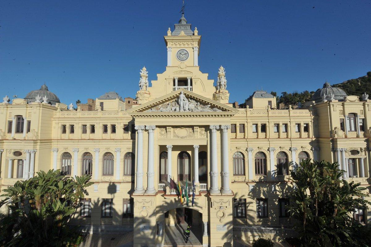 Fachada del Ayuntamiento de Málaga. Fuente: Twitter.