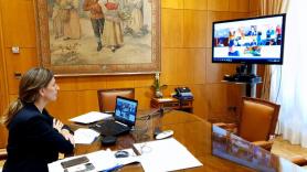Yolanda Díaz se reúne de forma telemática con sindicatos y patronal