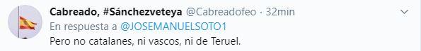 Respuesta al Tuit de José Manuel Soto en el que el cantante cuenta como ayudar al producto español tras el coronavirus