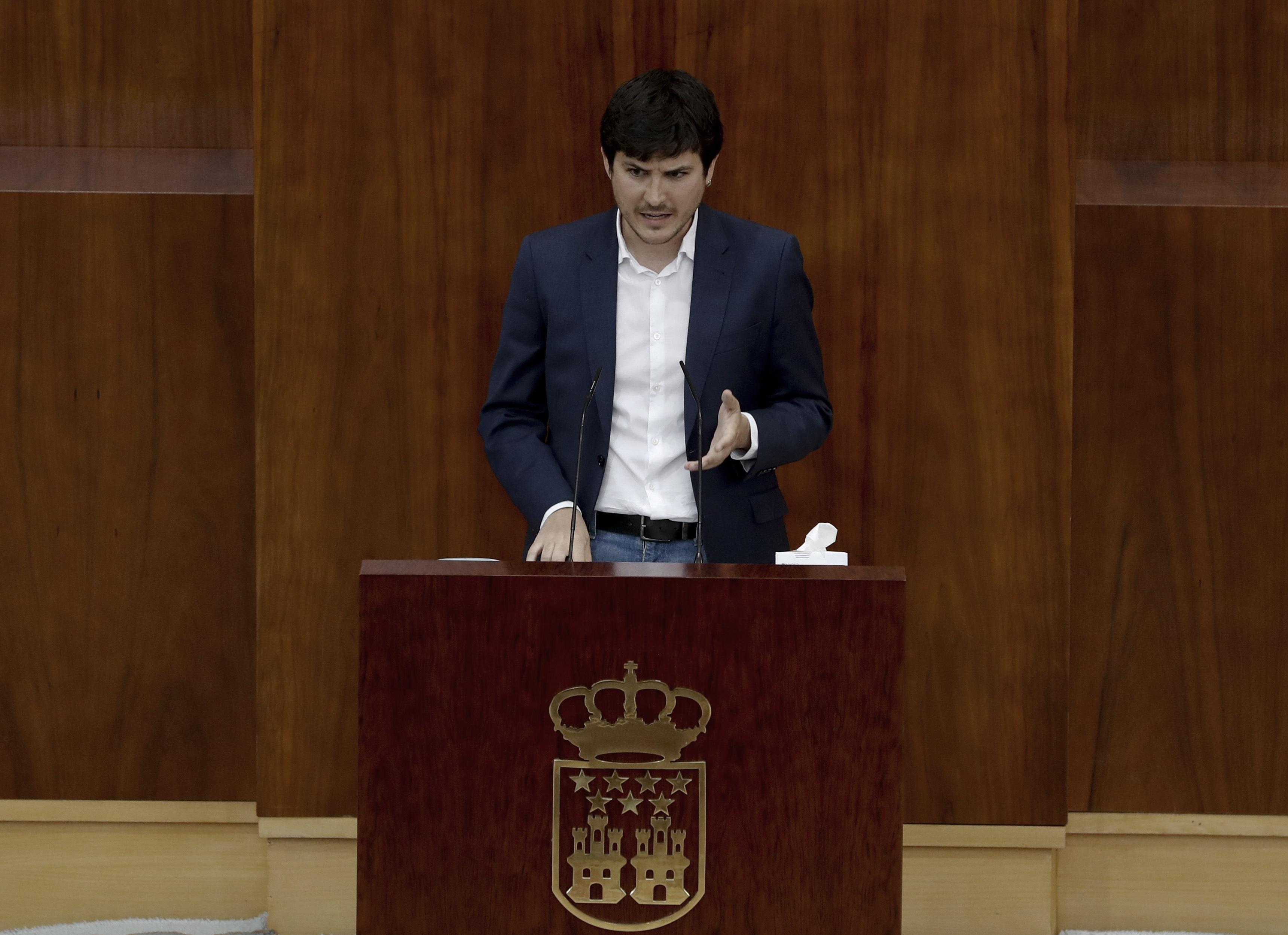 El portavoz de Más Madrid, Pablo Gómez