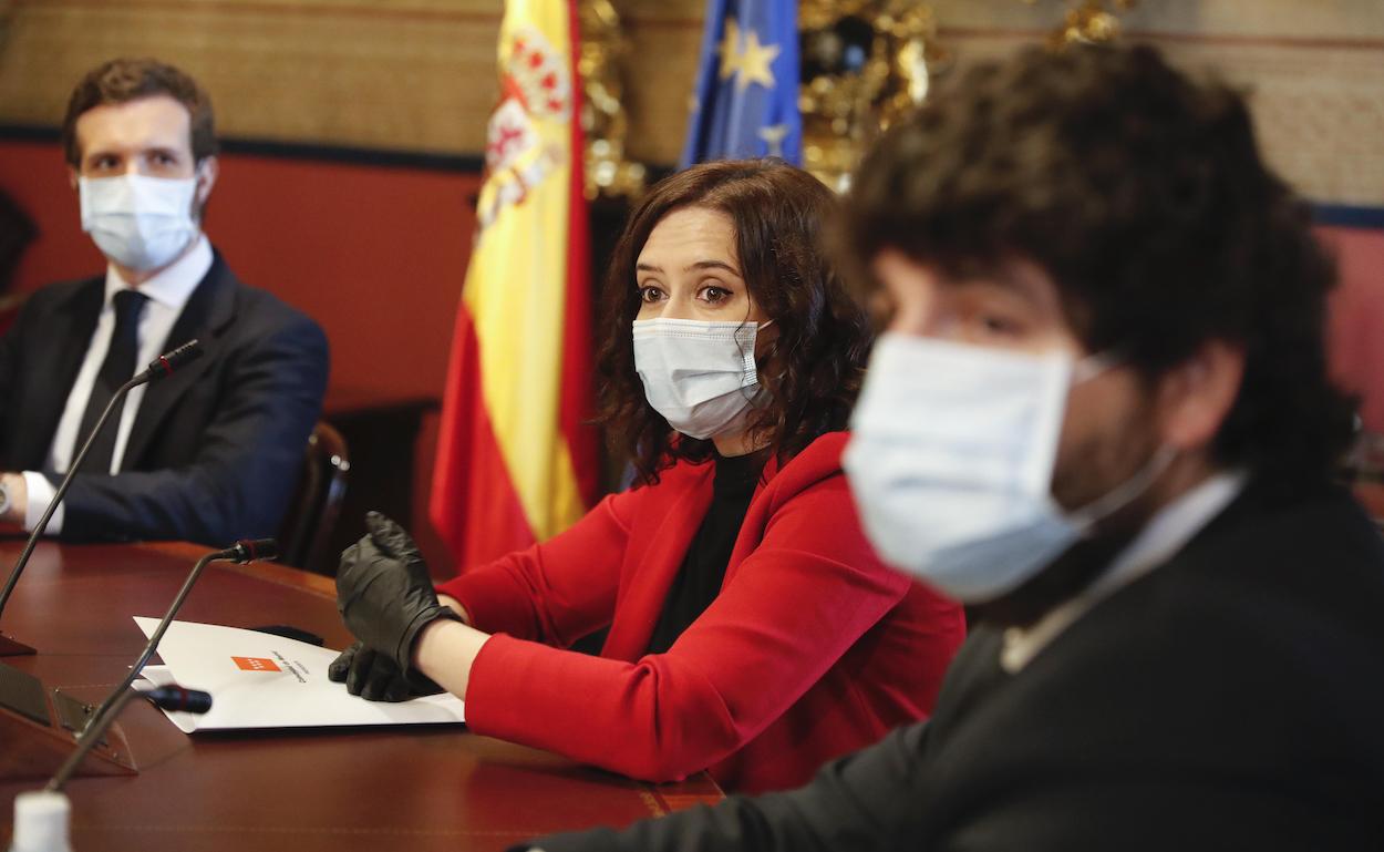 Isabel Díaz Ayuso junto a Pablo Casado