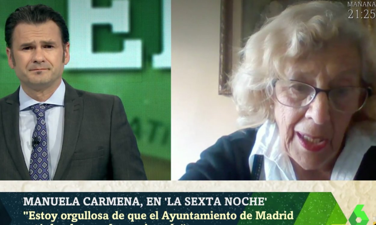 Iñaki López y Manuela Carmena, en La Sexta Noche