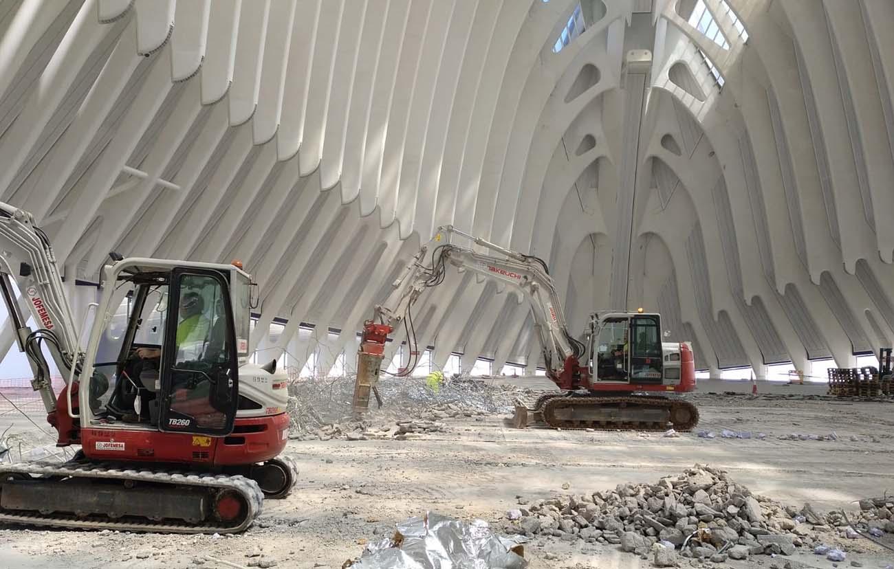 Las obras de construcción de CaixaForum València se han retomado tras la paralización obligada durante las semanas durante las cuales no se permitieron los trabajos no esenciales, en el marco del estado de alarma por el coronavirus