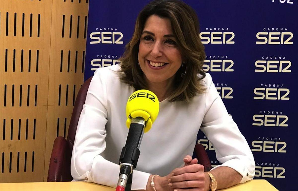 Susana Díaz, en su entrevista hoy en la Cadena SER.