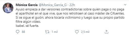 Tuit Mónica García