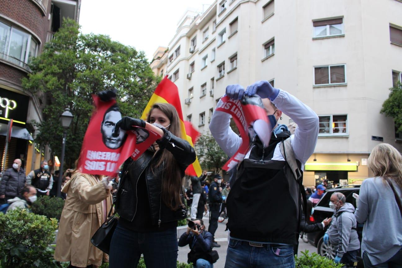 Manifestación barrio de Salamanca