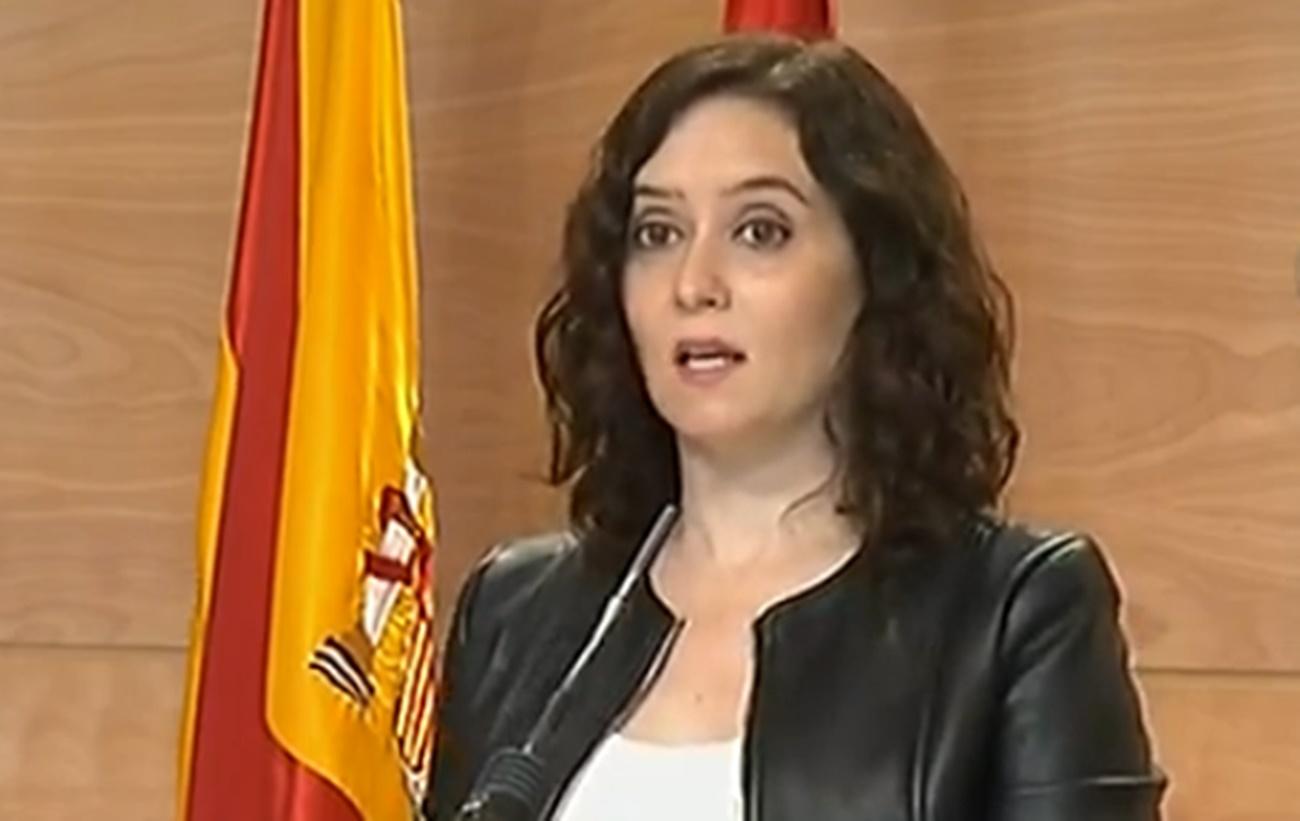 Isabel Díaz Ayuso acusa al Gobierno de haber cometido un delito