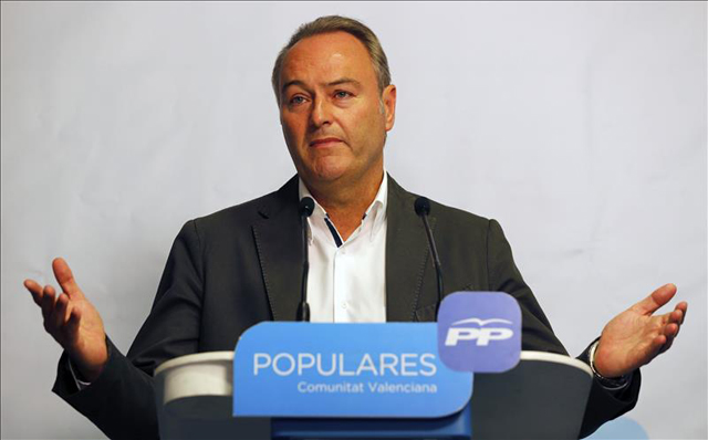 Fabra no se presentará a la reelección como presidente del PP valenciano
