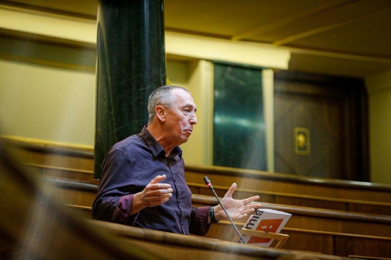 Joan Baldoví interviene en el Congreso de los Diputados.