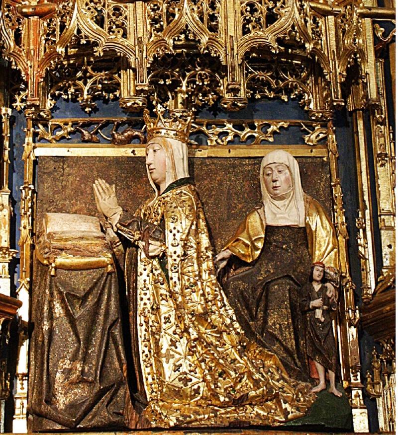 Isabel de Portugal inmortalizada en el retablo de la Cartuja de Miraflores (Burgos)