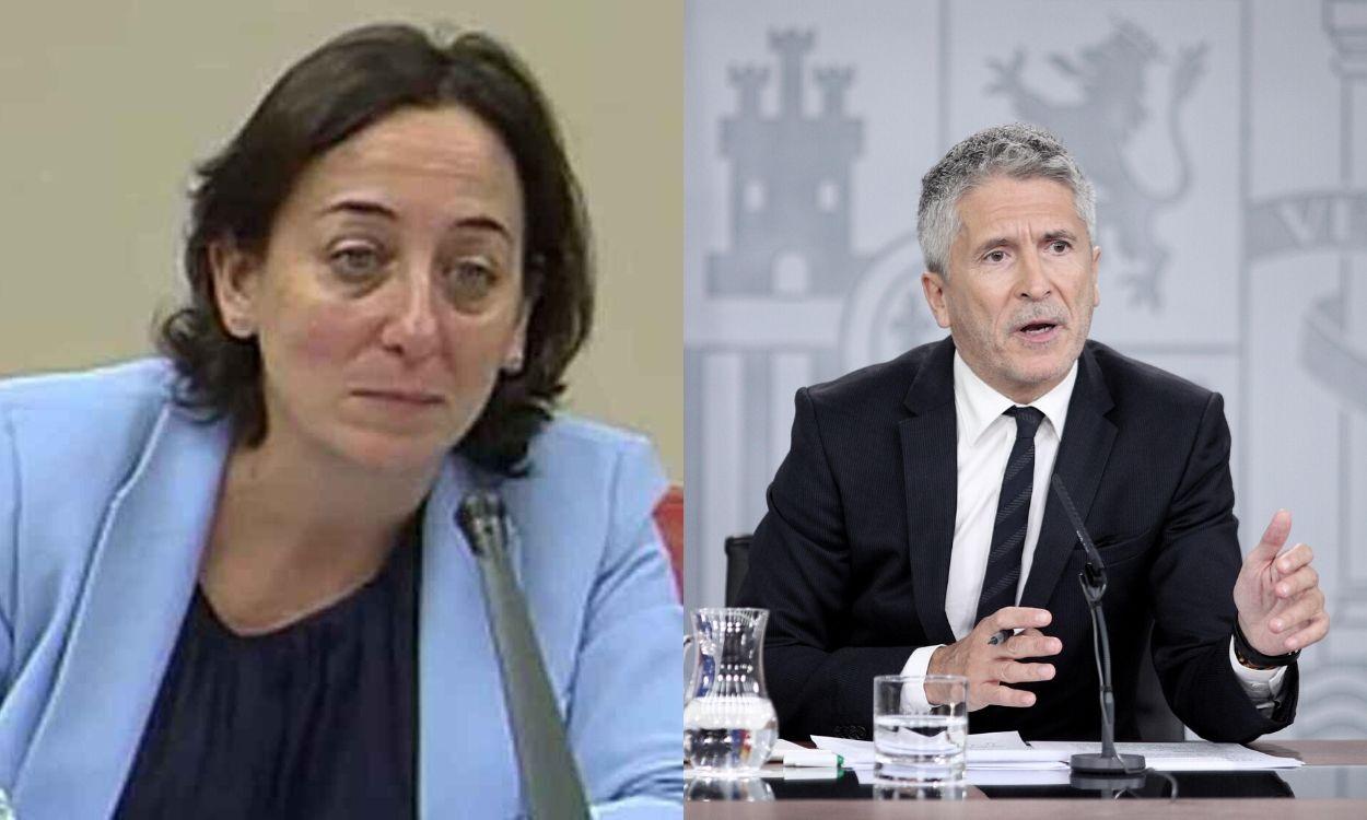 La jueza Carmen Rodríguez-Medel y el ministro de Justicia, Fernando Grande-Marlaska