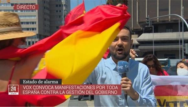 Intentan boicotear el directo de un reportero de RTVE