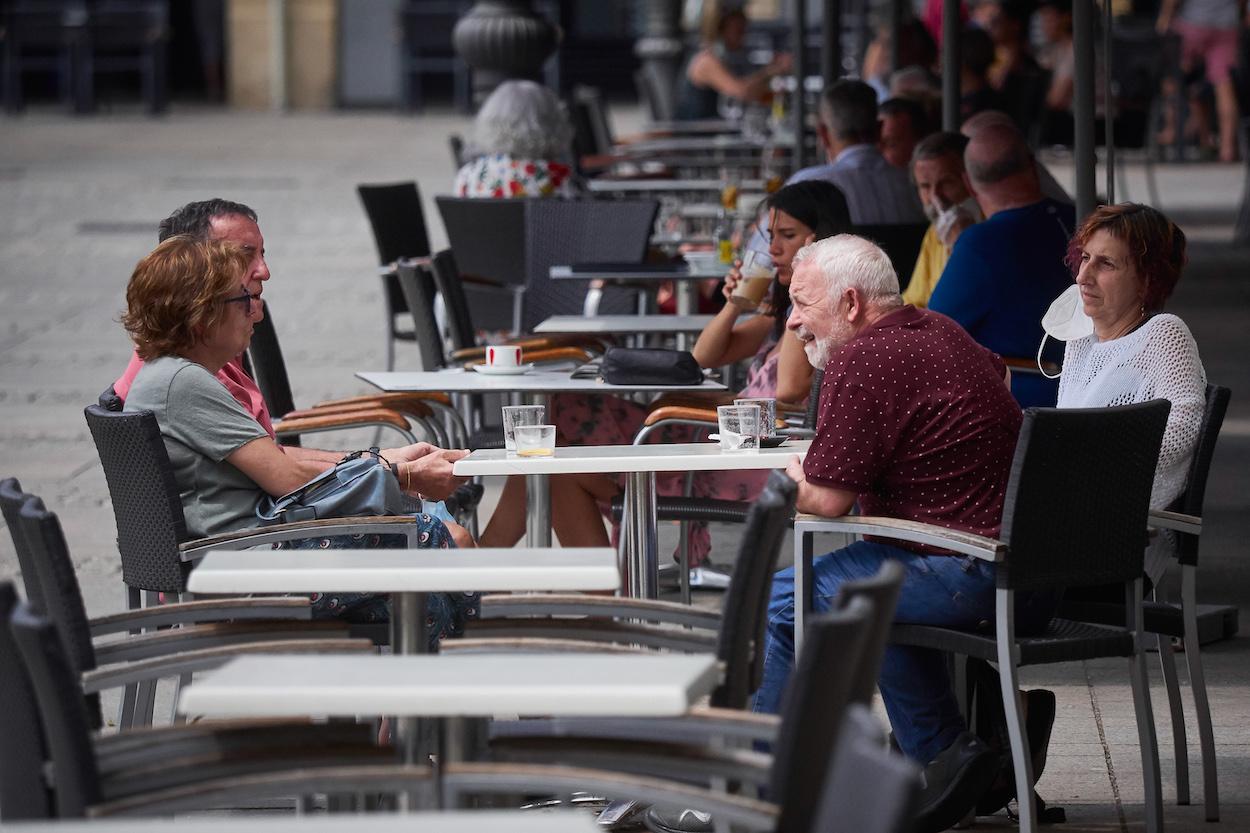 Imagen de archivo de una terraza en Pamplona