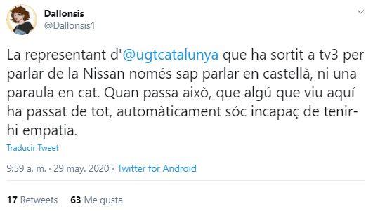 Tuit xenofobia Nissan