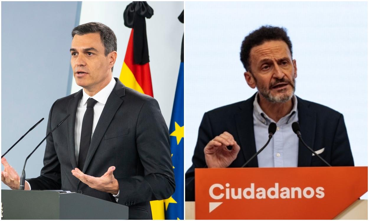 Pedro Sánchez, presidente del Gobierno, y Edmundo Bal, portavoz adjunto de Ciudadanos en el Congreso 