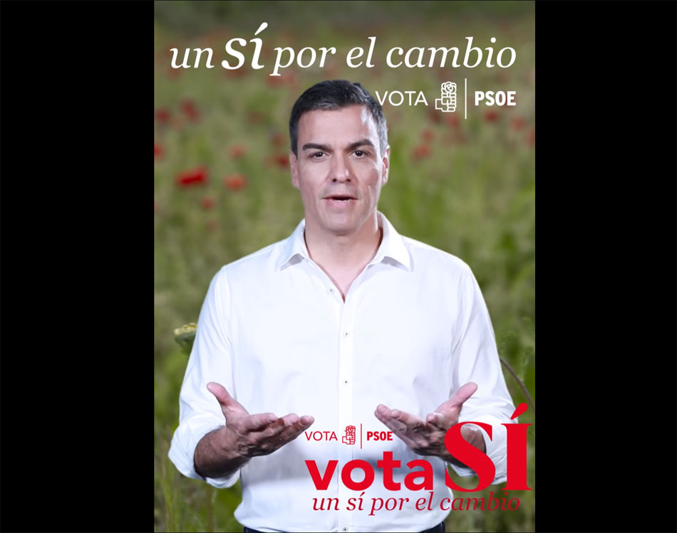 Pedro Sánchez en el vídeo/cartel del PSOE para el 26J