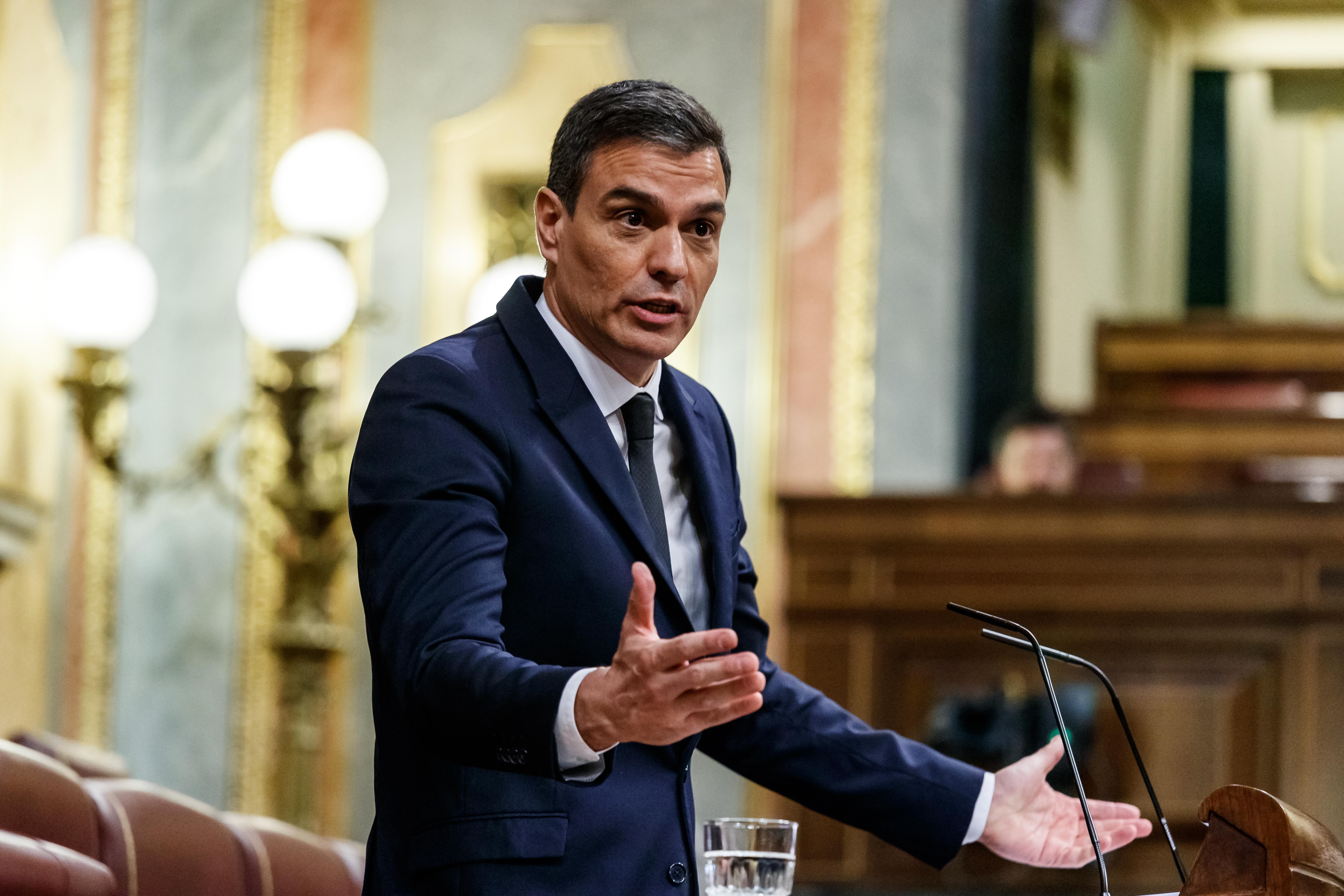 El presidente del Gobierno durante la sesión de control al Gobierno en el Congreso. EP