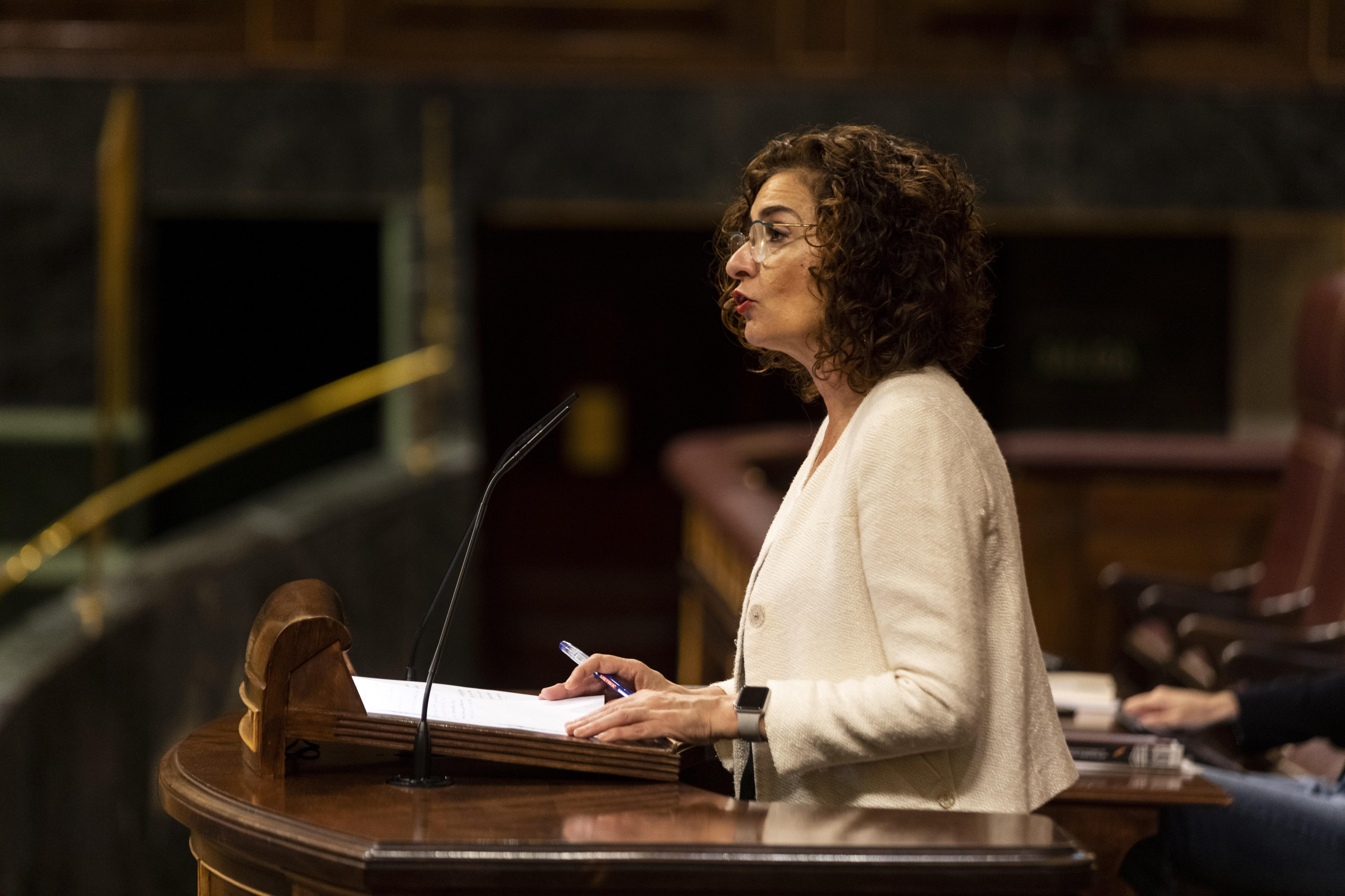 La ministra de Hacienda, María Jesús Montero, en el Congreso de los Diputados - Europa Press