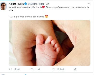 Mensaje de Malú y Rivera sobre el nacimiento de su hija Lucía