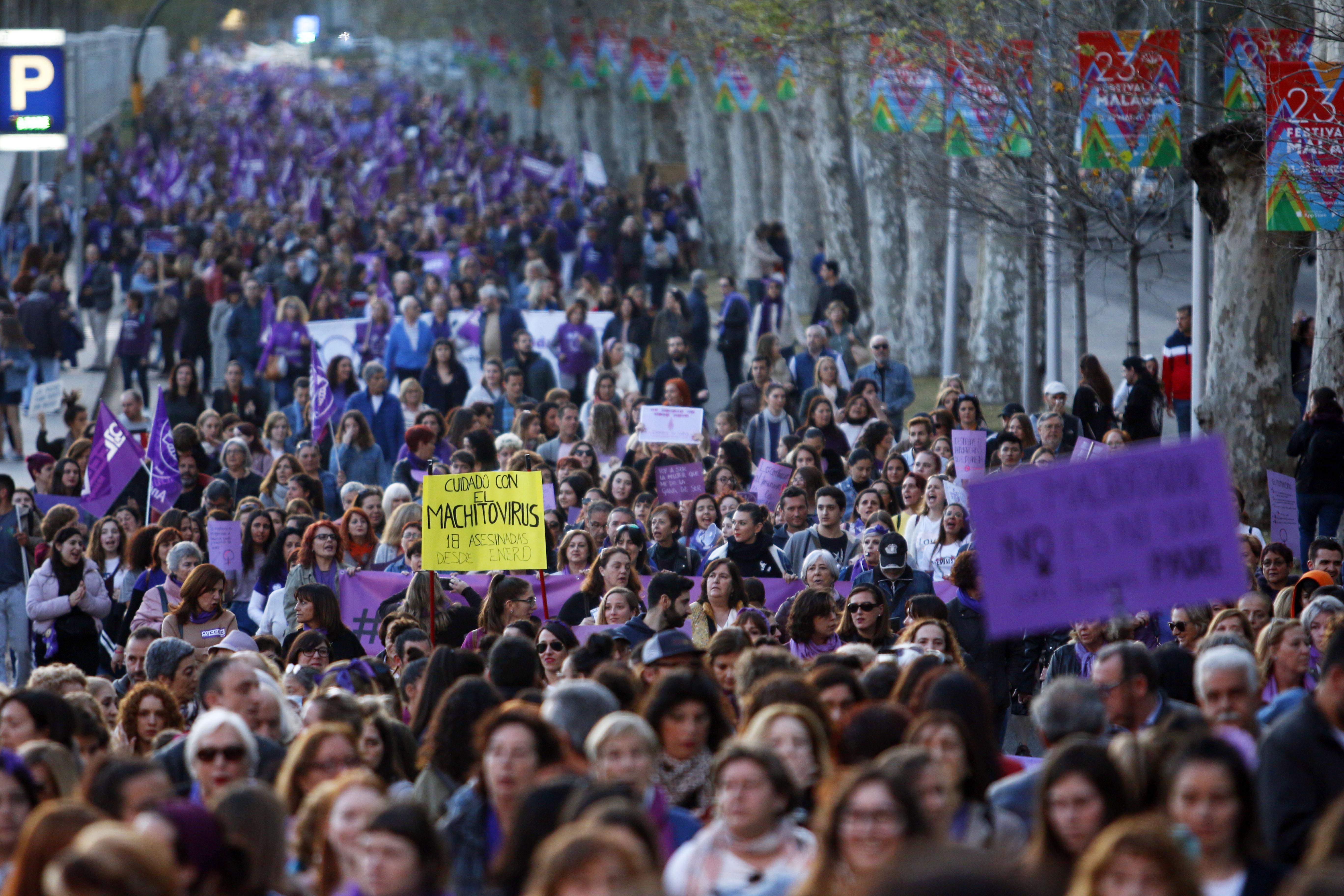 Manifestación por el Día de la Mujer, el 8 de Marzo, en Málaga. EP