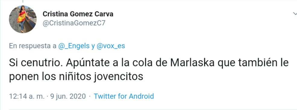 La líder de Vox que acosa a Iglesias y Montero acusa a Marlaska de pedofilia La líder de Vox que acosa a Iglesias y Montero acusa a Marlaska de pedofilia