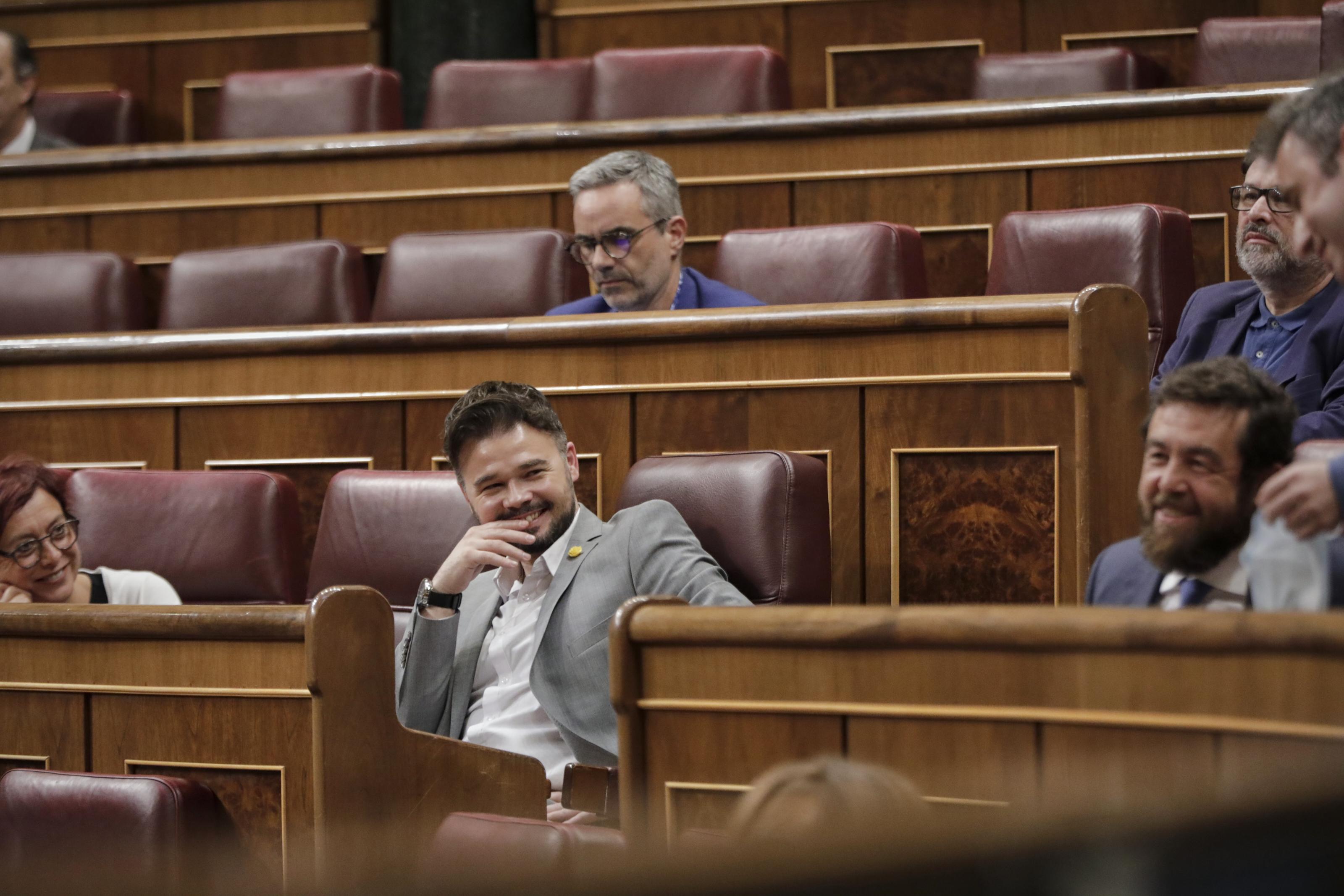 El portavoz de ERC en el Congreso de los Diputados, Gabriel Rufián