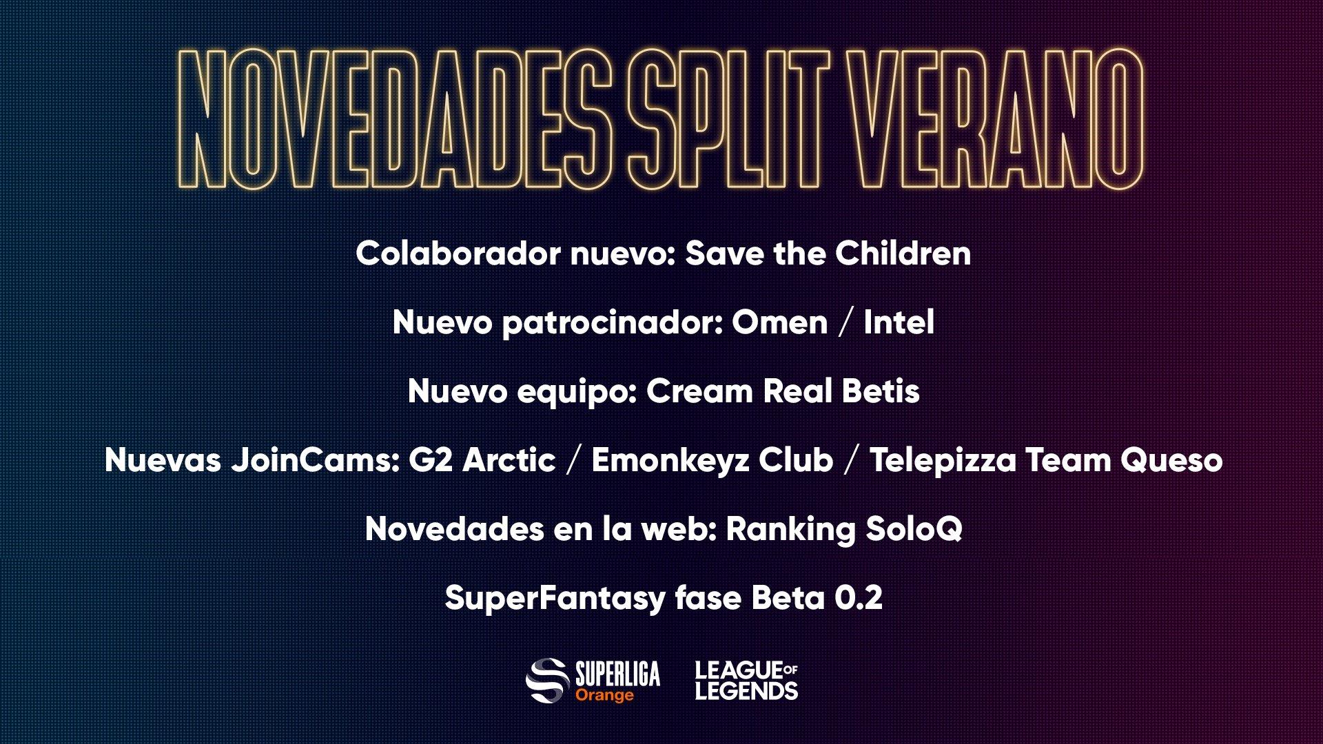 Superliga Orange -  Novedades del Summer Split